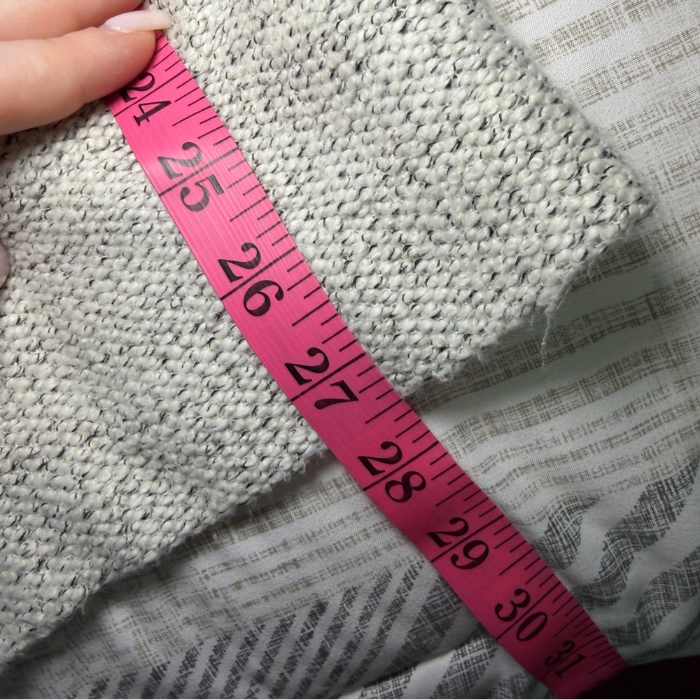 Topshop Women Grey salt pepper Textured Knit Blazer Cardigan Jacket Size US 4 - Picture 9 of 9